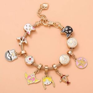 Pretty Guardian Anime Charm Bracelet Collector Sailor Moon Style